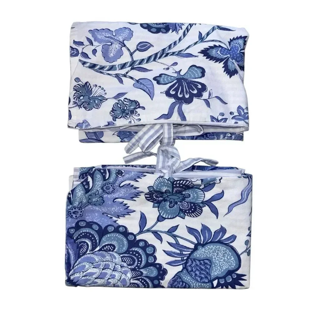 Pottery Barn Marianna Floral Striped STANDARD shams Palampore Medallion